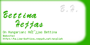 bettina hejjas business card